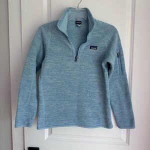 Girls XL (14) Patagonia Blue Better Sweater 1/4 Zip Fleece Pullover